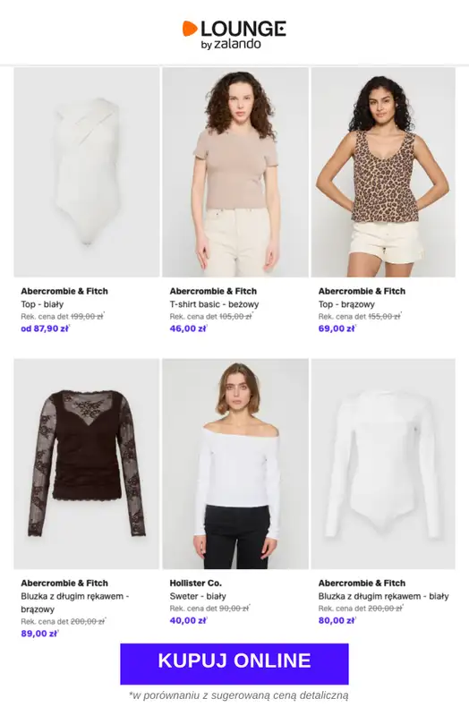 Lounge by Zalando - gazetka promocyjna Do -85% Abercrombie & Fitch + Hollister Co. od poniedziałku 25.05 do czwartku 28.05 - strona 4