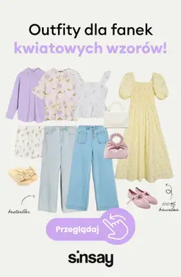 Sinsay - gazetka promocyjna Dla fanek kwiatowych wzorów! od poniedziałku 25.05 do niedzieli 31.05