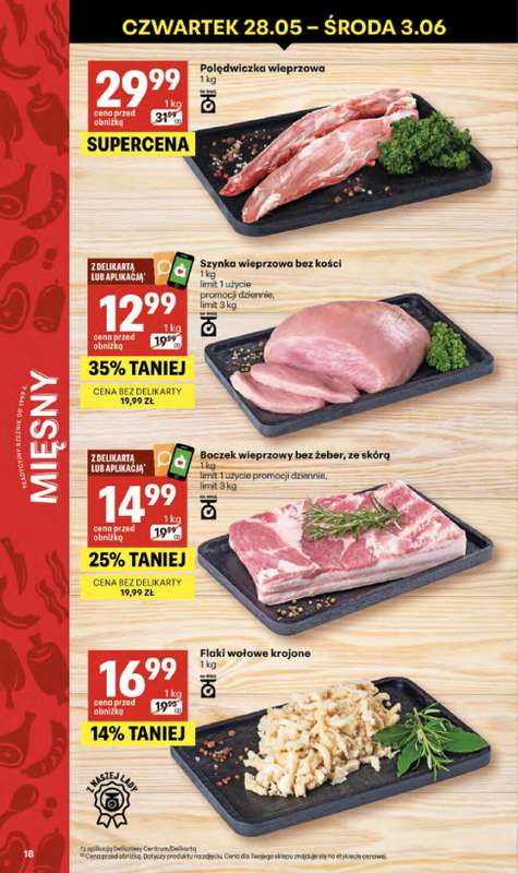 Delikatesy Centrum - gazetka promocyjna Gazetka  do środy 10.06 - strona 18