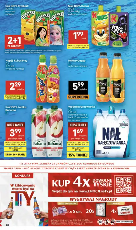 Delikatesy Centrum - gazetka promocyjna Gazetka  do środy 10.06 - strona 38