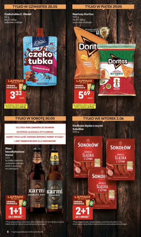 Delikatesy Centrum - gazetka promocyjna Gazetka  do środy 10.06 - strona 8