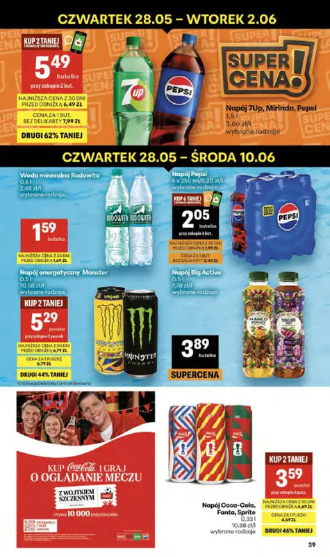 Delikatesy Centrum - gazetka promocyjna Gazetka  do środy 10.06 - strona 39