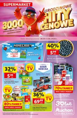 Auchan - gazetka promocyjna Gazetka 30 Lat Supermarket Auchan od czwartku 28.05 do środy 03.06