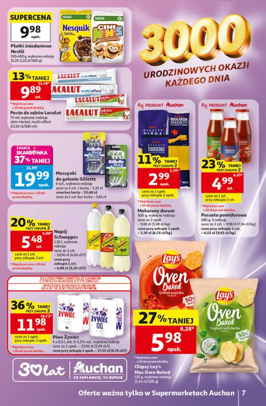 Auchan - gazetka promocyjna Gazetka 30 Lat Supermarket Auchan od czwartku 28.05 do środy 03.06 - strona 7