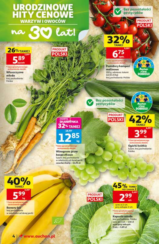 Auchan - gazetka promocyjna Gazetka 30 Lat Supermarket Auchan od czwartku 28.05 do środy 03.06 - strona 4