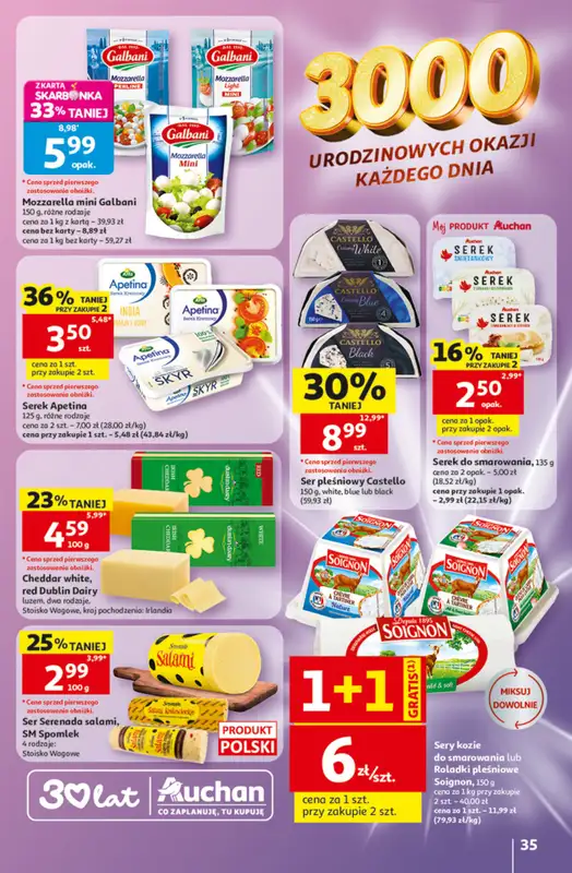 Auchan - gazetka promocyjna Gazetka 30 Lat Hipermarket Auchan od czwartku 28.05 do środy 03.06 - strona 35
