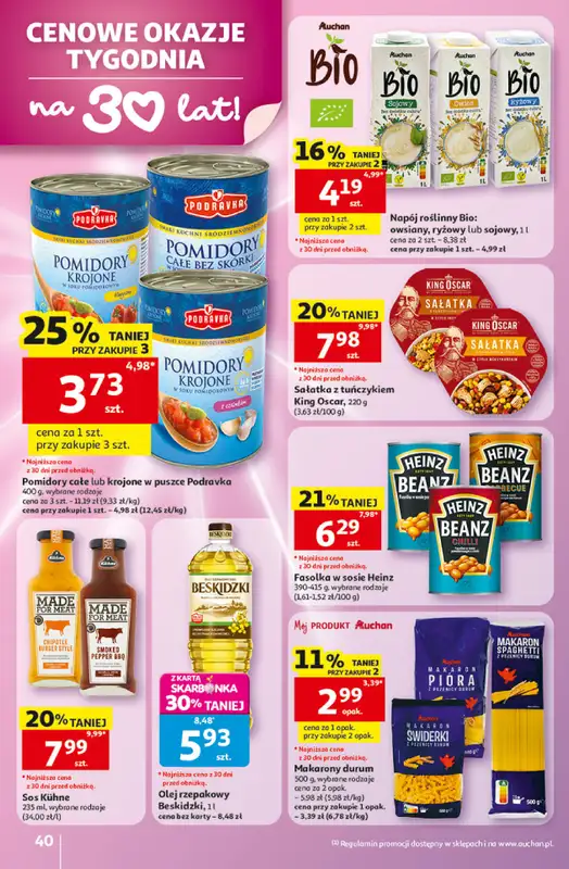 Auchan - gazetka promocyjna Gazetka 30 Lat Hipermarket Auchan od czwartku 28.05 do środy 03.06 - strona 40