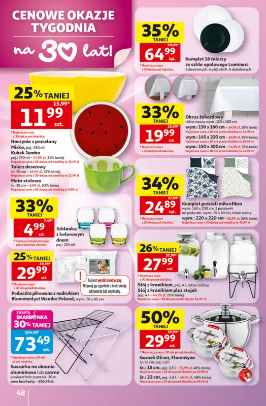 Auchan - gazetka promocyjna Gazetka 30 Lat Hipermarket Auchan od czwartku 28.05 do środy 03.06 - strona 48
