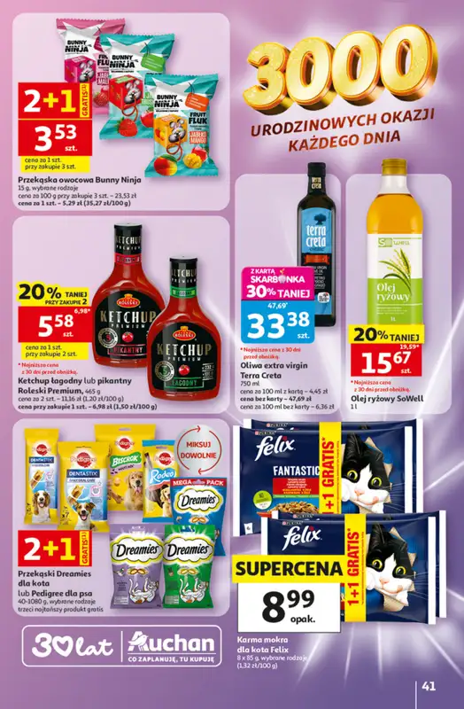 Auchan - gazetka promocyjna Gazetka 30 Lat Hipermarket Auchan od czwartku 28.05 do środy 03.06 - strona 41