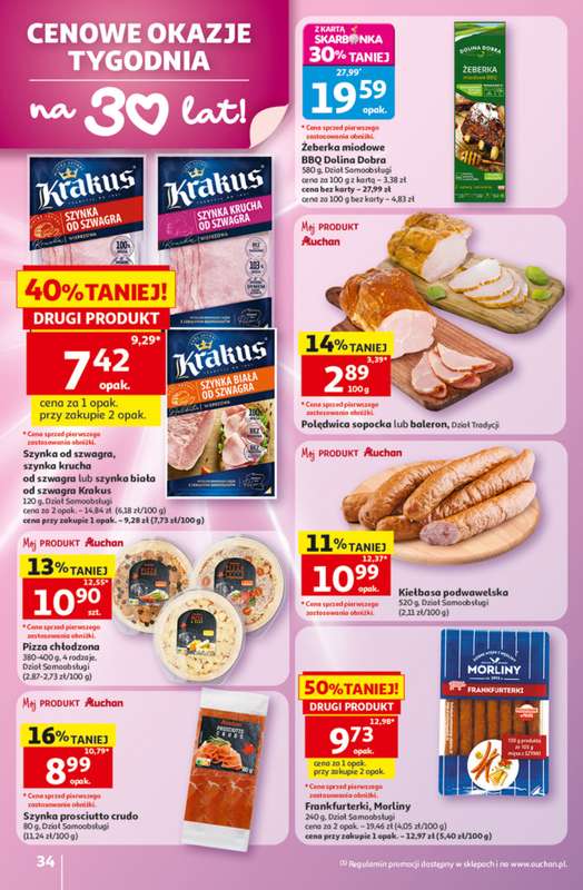 Auchan - gazetka promocyjna Gazetka 30 Lat Hipermarket Auchan od czwartku 28.05 do środy 03.06 - strona 34