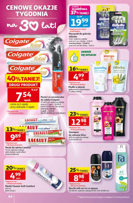 Auchan - gazetka promocyjna Gazetka 30 Lat Hipermarket Auchan od czwartku 28.05 do środy 03.06 - strona 44