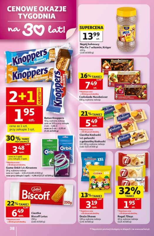 Auchan - gazetka promocyjna Gazetka 30 Lat Hipermarket Auchan od czwartku 28.05 do środy 03.06 - strona 38