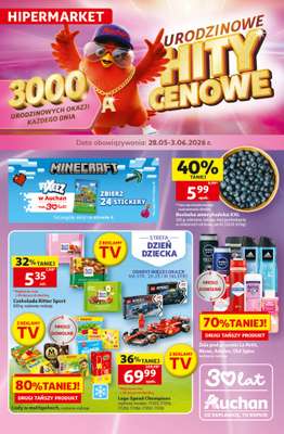 Auchan - gazetka promocyjna Gazetka 30 Lat Hipermarket Auchan od czwartku 28.05 do środy 03.06
