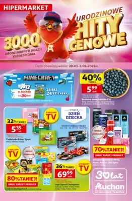 Auchan - gazetka promocyjna Gazetka 30 Lat Hipermarket Auchan od czwartku 28.05 do środy 03.06