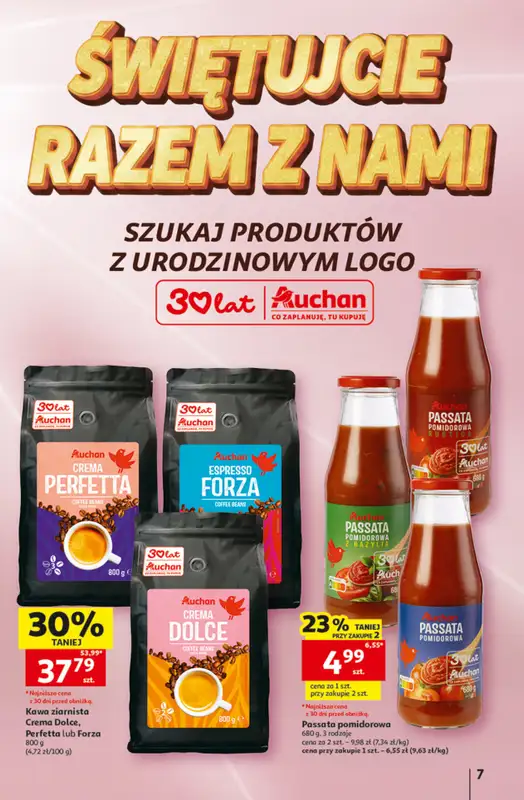 Auchan - gazetka promocyjna Gazetka 30 Lat Hipermarket Auchan od czwartku 28.05 do środy 03.06 - strona 7