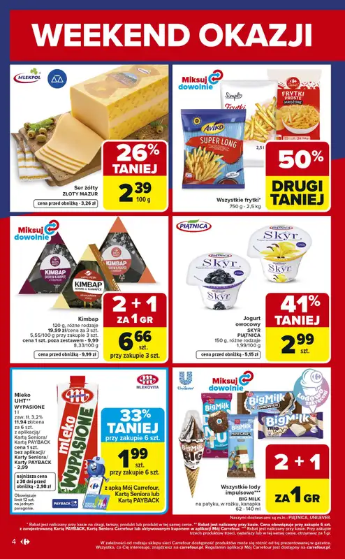 Carrefour - gazetka promocyjna Weekend okazji już od czwartku od czwartku 28.05 do soboty 30.05 - strona 4