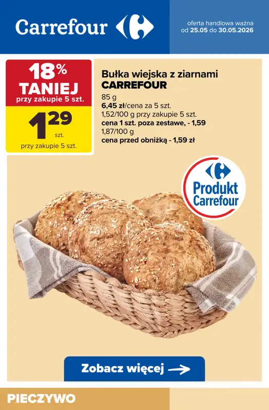 Carrefour - gazetka promocyjna Produkty na KANAPKI - promocje! od wtorku 26.05 do soboty 30.05 - strona 3