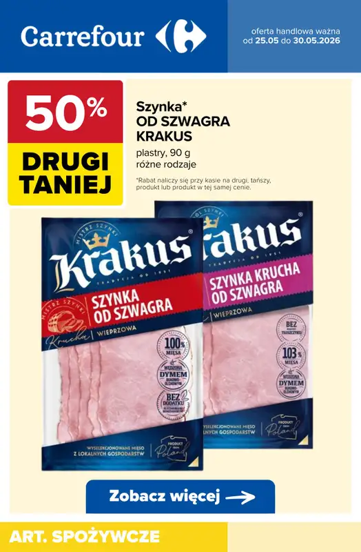 Carrefour - gazetka promocyjna Produkty na KANAPKI - promocje! od wtorku 26.05 do soboty 30.05 - strona 4