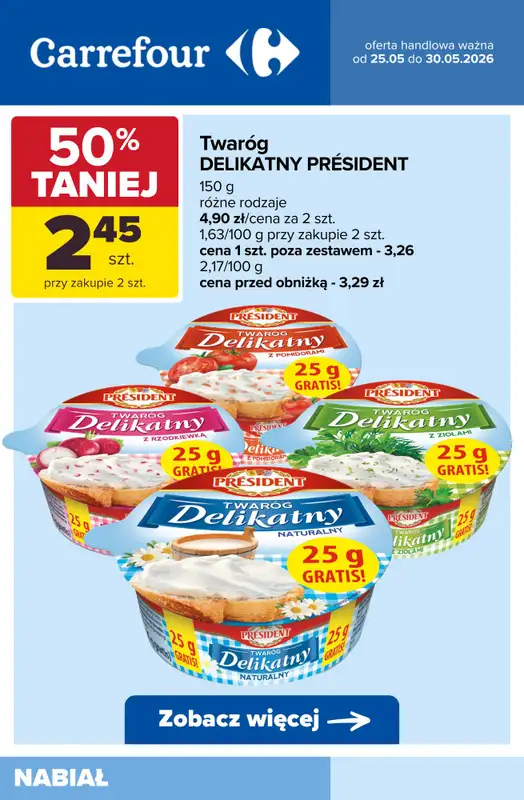 Carrefour - gazetka promocyjna Produkty na KANAPKI - promocje! od wtorku 26.05 do soboty 30.05 - strona 10