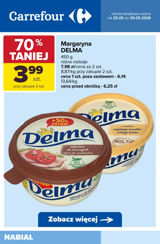 Carrefour - gazetka promocyjna Produkty na KANAPKI - promocje! od wtorku 26.05 do soboty 30.05 - strona 8