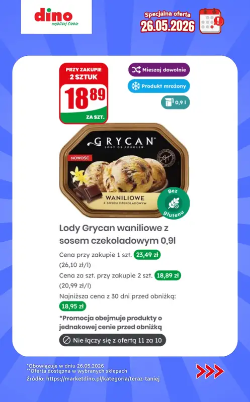 Dino - gazetka promocyjna Specjalna oferta na 26.05.2026 - promocje spoza gazetki od wtorku 26.05 do wtorku 26.05 - strona 9