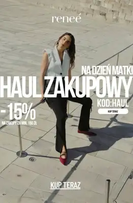 Renee - gazetka promocyjna -15% na zakupy za min. 150 zł od wtorku 26.05 do środy 27.05