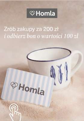 Homla - gazetka promocyjna Bon 100 zł przy zakupach od 200 zł od wtorku 26.05 do poniedziałku 08.06