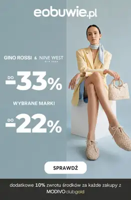 eobuwie.pl - gazetka promocyjna GINO ROSSI & NINE WEST do -33% | Inne marki do -22% od wtorku 26.05 do środy 27.05