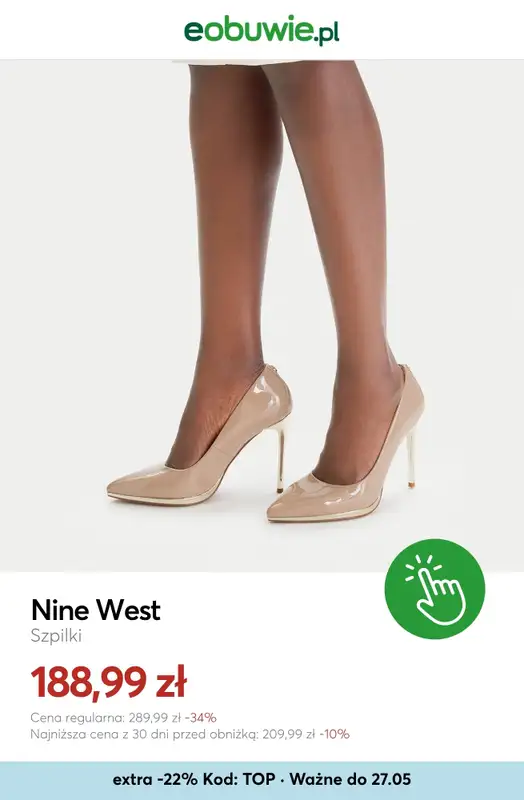 eobuwie.pl - gazetka promocyjna GINO ROSSI & NINE WEST do -33% | Inne marki do -22% od wtorku 26.05 do środy 27.05 - strona 9