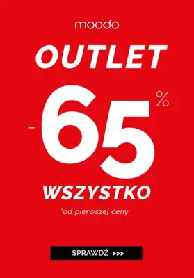 BEST SALE - gazetka promocyjna Moodo | Outlet -65% na wszystko od ceny pierwszej od wtorku 26.05 do piątku 05.06