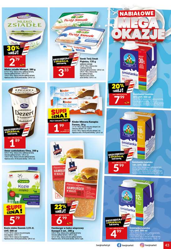 Twój Market - gazetka promocyjna Gazetka od środy 27.05 do poniedziałku 01.06 - strona 43