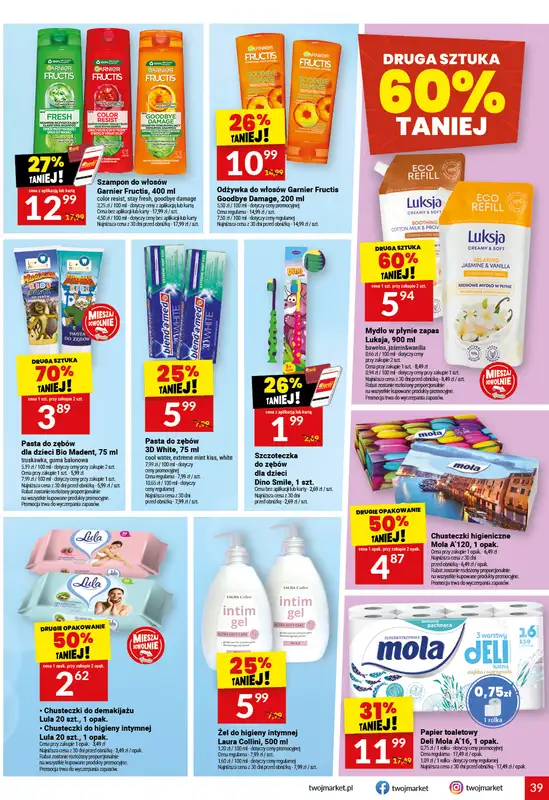 Twój Market - gazetka promocyjna Gazetka od środy 27.05 do poniedziałku 01.06 - strona 39