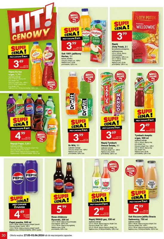 Twój Market - gazetka promocyjna Gazetka od środy 27.05 do poniedziałku 01.06 - strona 30