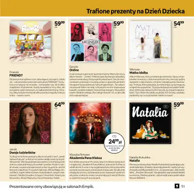 Dzień Dziecka - gazetka promocyjna Empik I Dzień Dziecka od środy 20.05 do wtorku 02.06 - strona 51