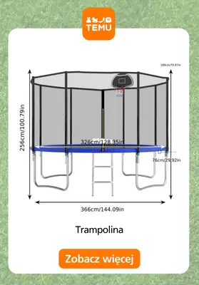 Temu - gazetka promocyjna Trampoliny ogrodowe od wtorku 26.05  - strona 3