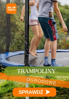Temu - gazetka promocyjna Trampoliny ogrodowe od wtorku 26.05 
