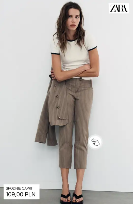 Zara - gazetka promocyjna Spodnie capri damskie od wtorku 26.05  - strona 8