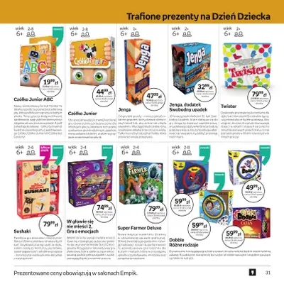 Dzień Dziecka - gazetka promocyjna Empik I Dzień Dziecka od środy 20.05 do wtorku 02.06 - strona 31