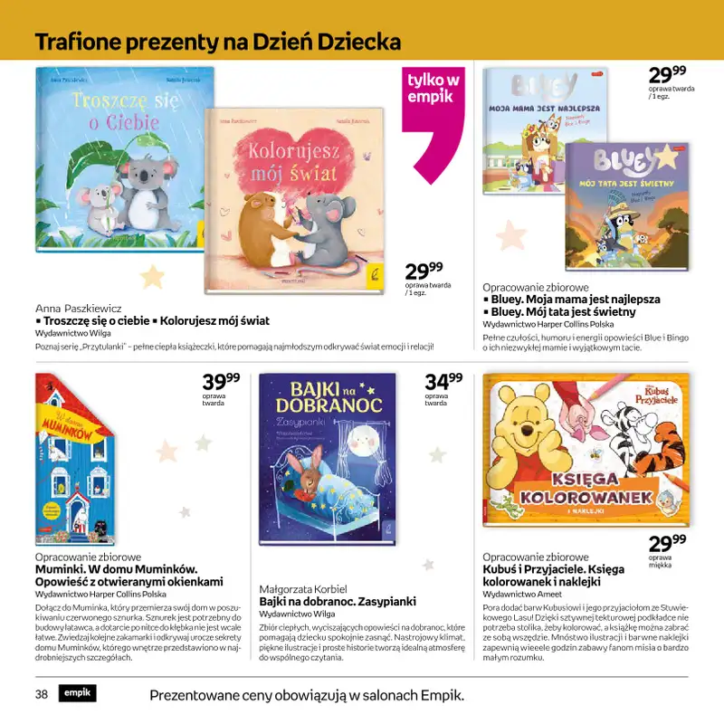 Dzień Dziecka - gazetka promocyjna Empik I Dzień Dziecka od środy 20.05 do wtorku 02.06 - strona 38