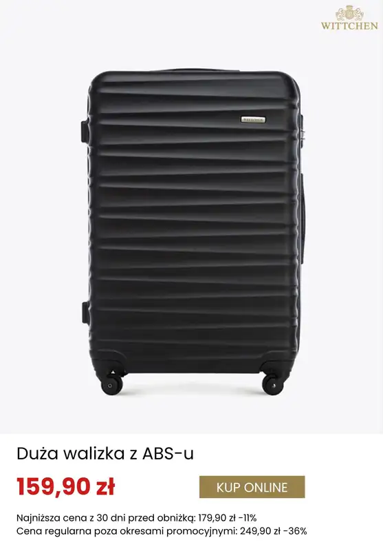 BEST SALE - gazetka promocyjna Wittchen | Dodatkowe -50% na drugą walizkę i plecak od wtorku 26.05  - strona 3
