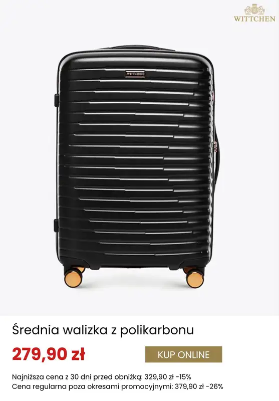 BEST SALE - gazetka promocyjna Wittchen | Dodatkowe -50% na drugą walizkę i plecak od wtorku 26.05  - strona 5