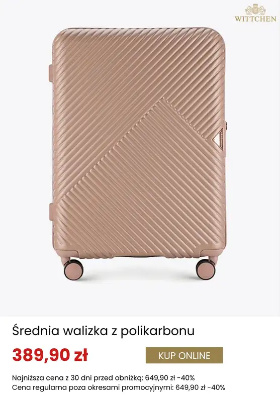 BEST SALE - gazetka promocyjna Wittchen | Dodatkowe -50% na drugą walizkę i plecak od wtorku 26.05  - strona 8
