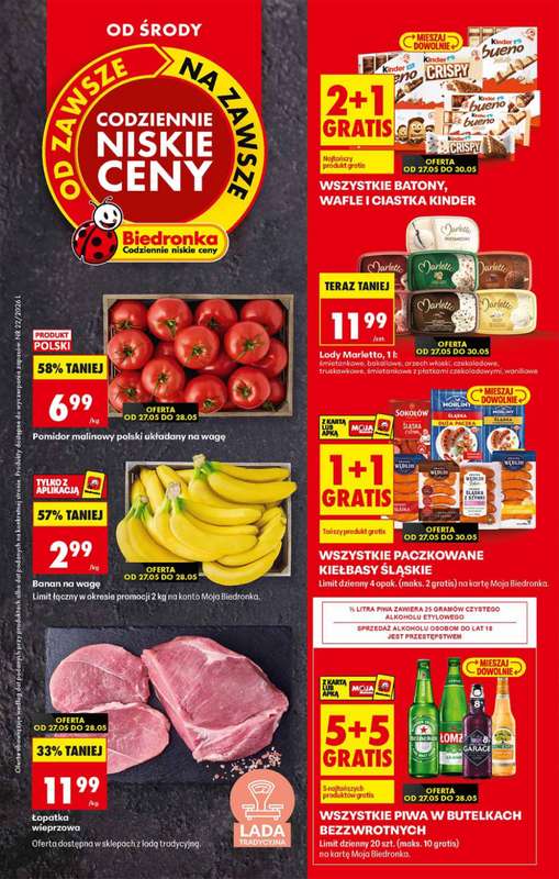Biedronka - gazetka promocyjna Od środy, Z ladą tradycyjną od środy 27.05 do wtorku 02.06