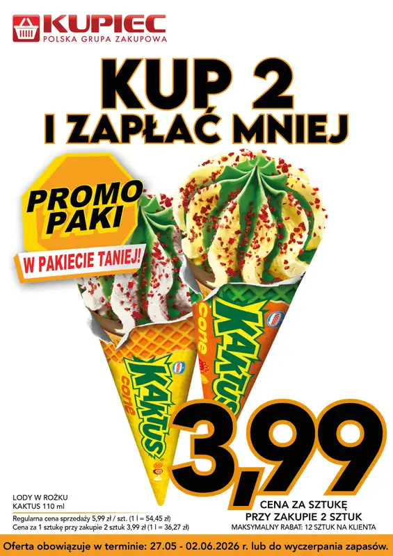 Kupiec - gazetka promocyjna Promopaki od środy 27.05 do wtorku 02.06 - strona 12