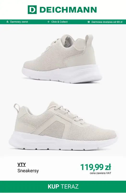 Deichmann - gazetka promocyjna Wygodne sneakersy damskie od środy 27.05  - strona 5