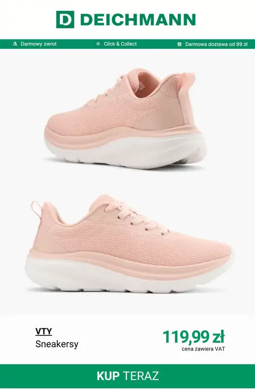 Deichmann - gazetka promocyjna Wygodne sneakersy damskie od środy 27.05  - strona 7