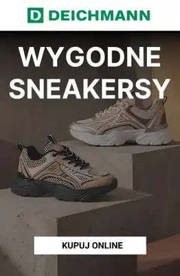 Deichmann - gazetka promocyjna Wygodne sneakersy damskie od środy 27.05 