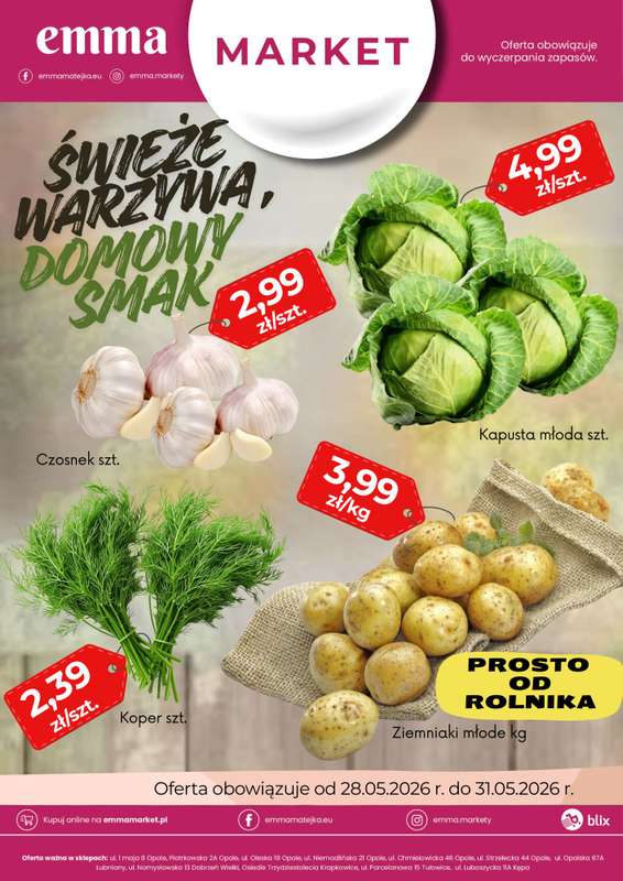 emma MARKET - gazetka promocyjna Plakat promocyjny od czwartku 28.05 do niedzieli 31.05