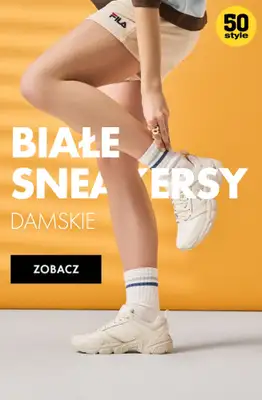 50 style - gazetka promocyjna Białe sneakersy dla Niej od środy 27.05 do wtorku 02.06