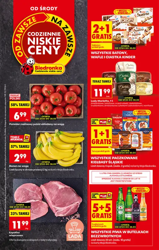 Biedronka - gazetka promocyjna Od środy, Z ladą tradycyjną  